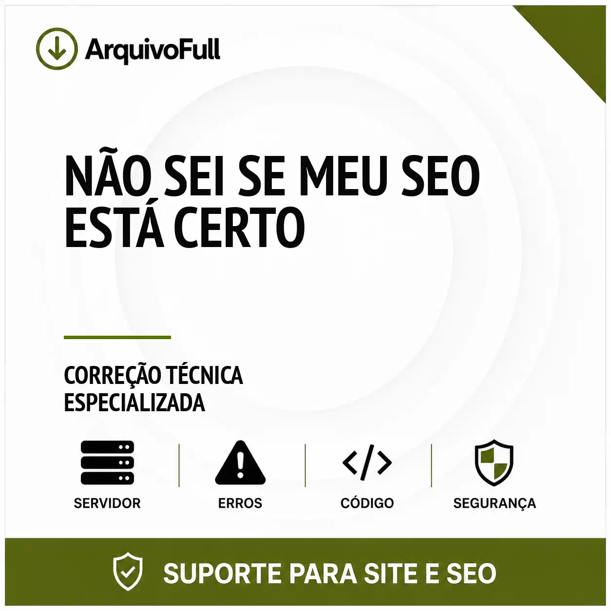 Suporte profissional para não Sei Se Meu SEO Está Certo