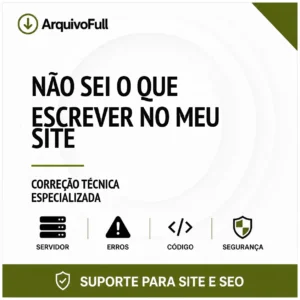 Suporte profissional para não Sei o Que Escrever no Meu Site