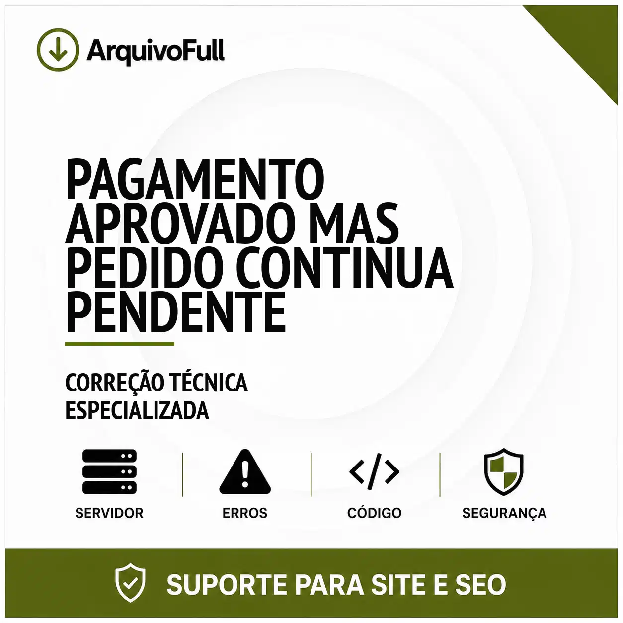 Suporte profissional para pagamento Aprovado Mas Pedido Continua Pendente