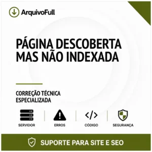 Suporte profissional para página Descoberta Mas Não Indexada