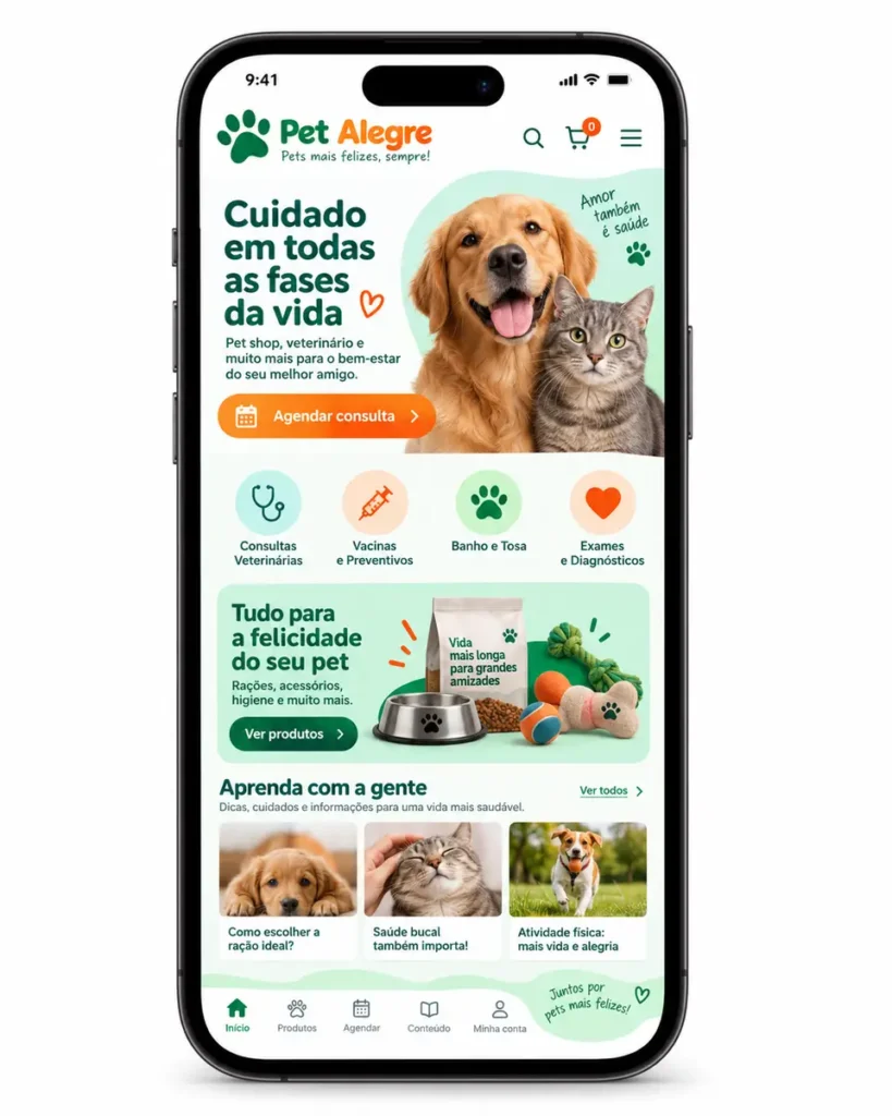 Pet Shop Online Criação de Site para Empresas e Desenvolvimento Web