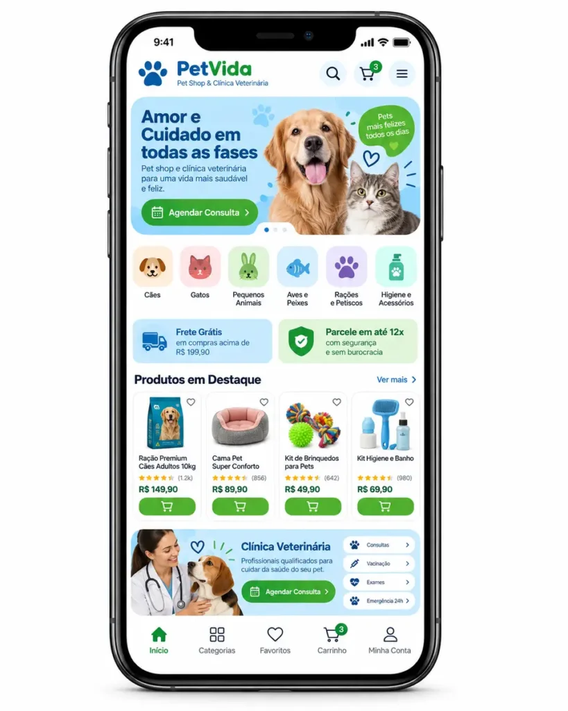 Pet Shop Online Criação de Site Profissional e Desenvolvimento de Site