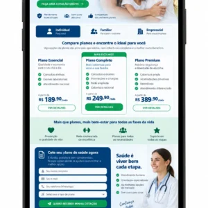 Criação de site para Planos de Saúde