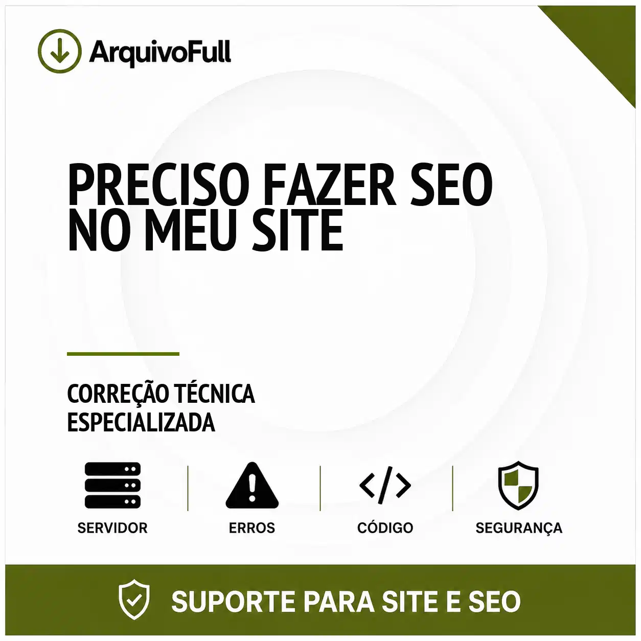 Suporte profissional para preciso Fazer SEO no Meu Site