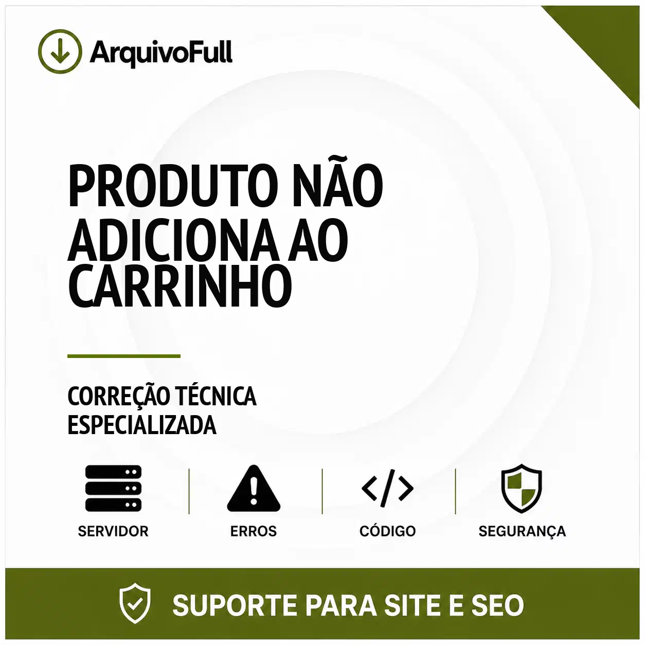 Suporte profissional para produto Não Adiciona ao Carrinho