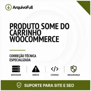 Suporte profissional para produto Some do Carrinho WooCommerce