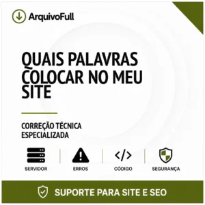 Suporte profissional para quais Palavras Colocar no Meu Site