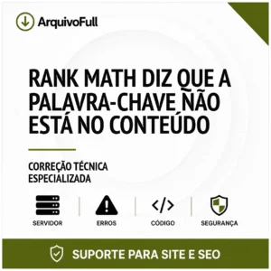 Suporte profissional para rank Math Diz que a Palavra-Chave Não Está no Conteúdo