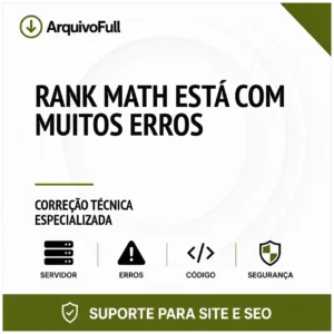 Suporte profissional para rank Math Está com Muitos Erros