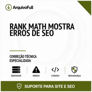 Suporte profissional para rank Math Mostra Erros de SEO