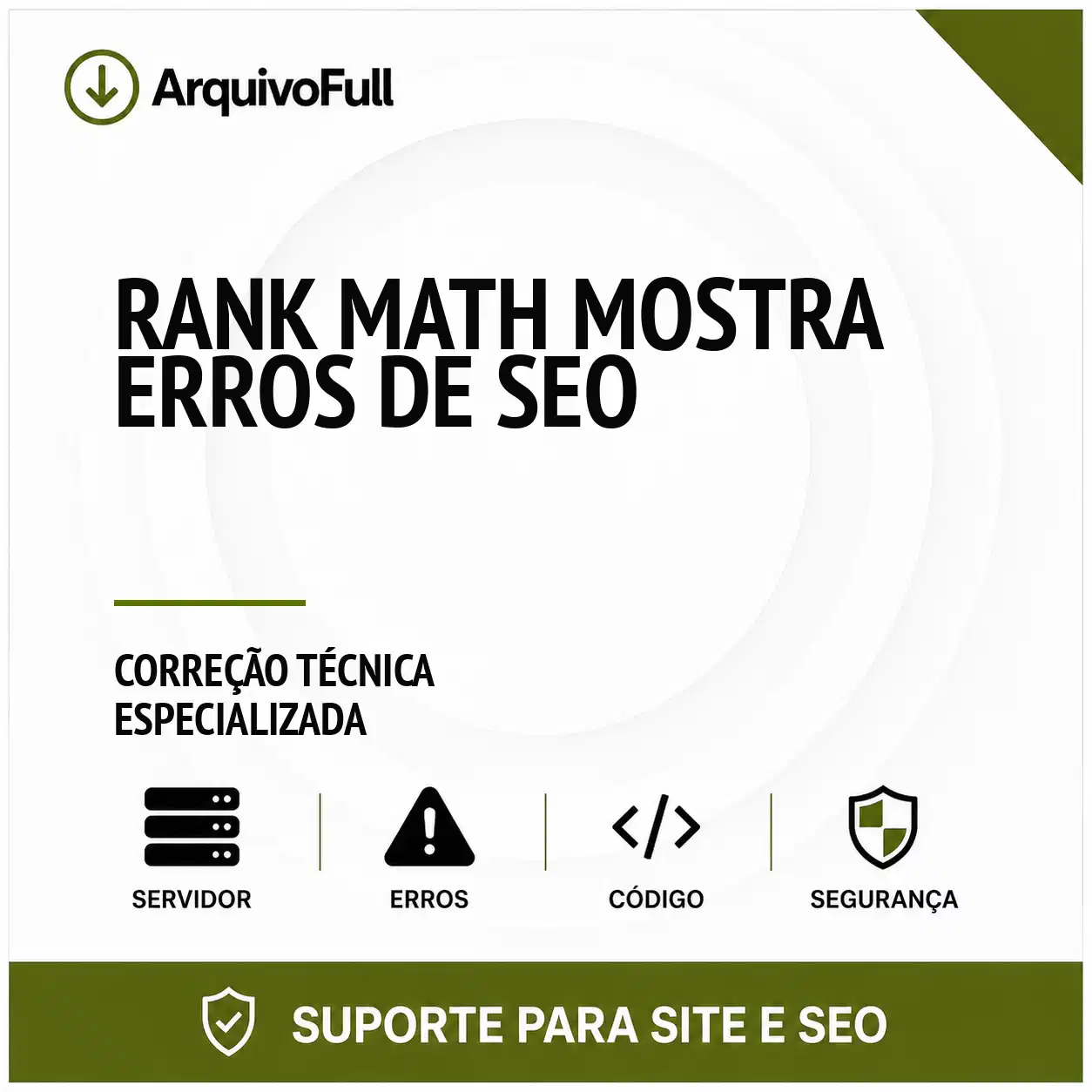 Suporte profissional para rank Math Mostra Erros de SEO