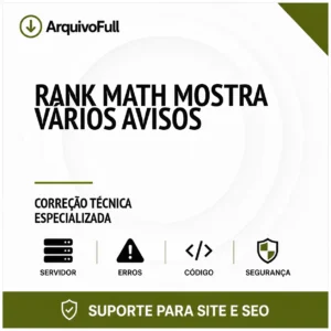 Suporte profissional para rank Math Mostra Vários Avisos