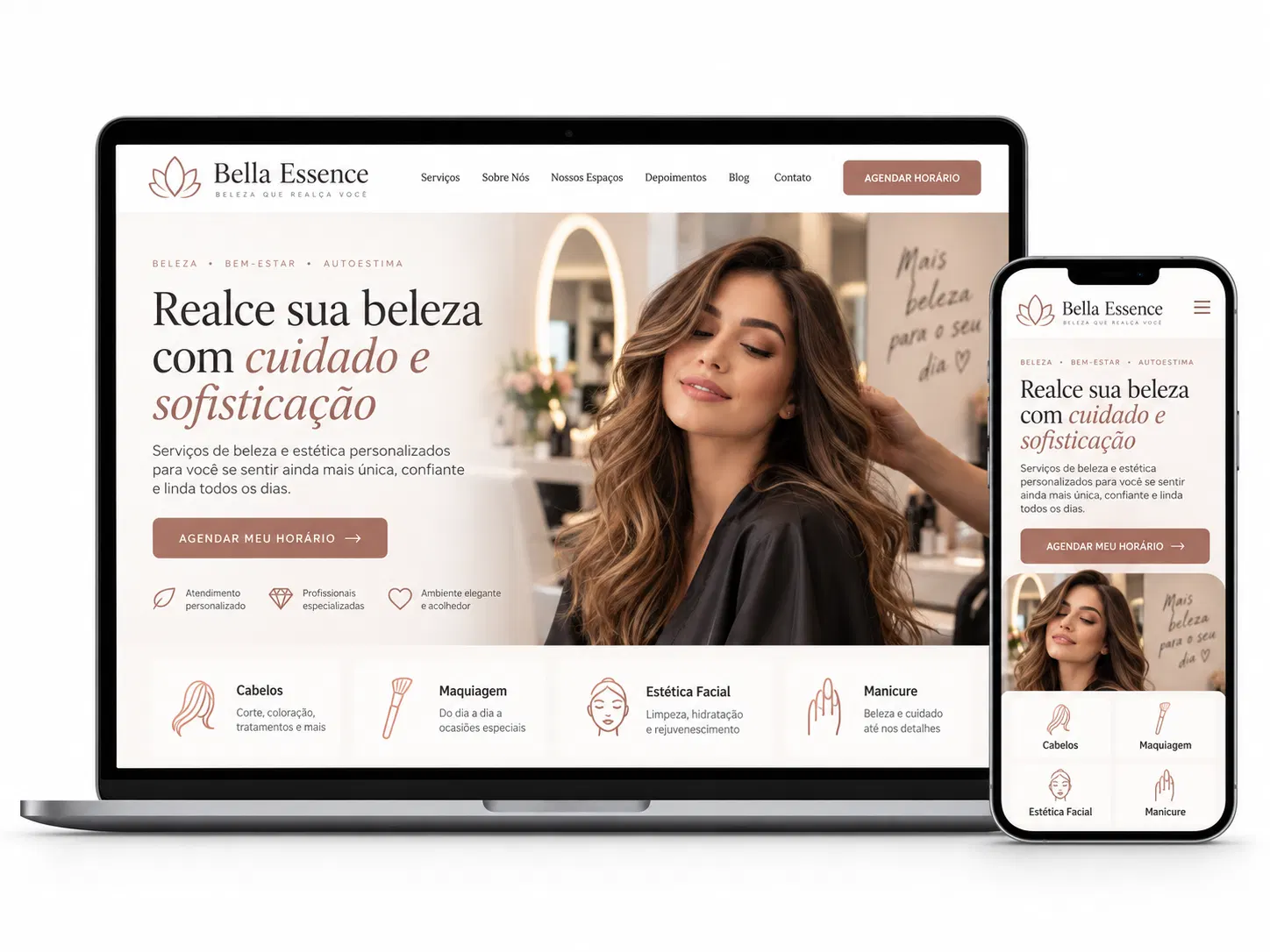 Salão de Beleza Criação de Site para Empresas e Desenvolvimento Web