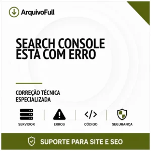 Suporte profissional para search Console Está com Erro