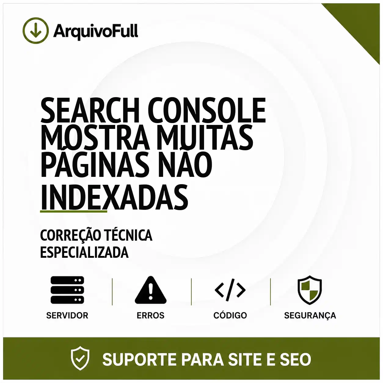 Suporte profissional para search Console Mostra Muitas Páginas Não Indexadas