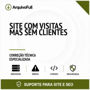 Suporte profissional para site com Visitas Mas Sem Clientes