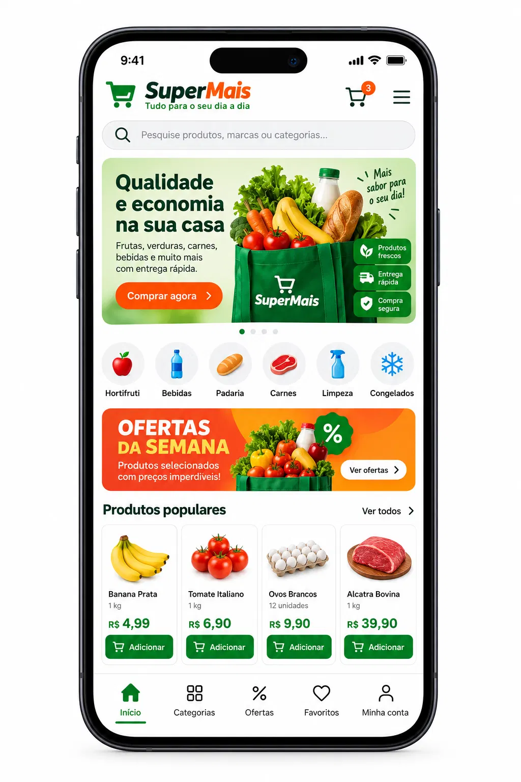 Supermercado Online Site Profissional Criação de Site e Desenvolvimento Web