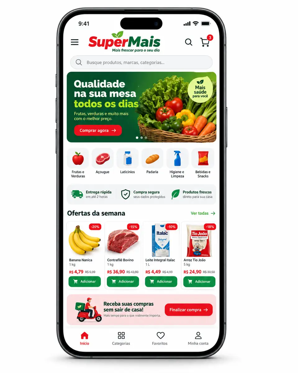Criação de site para Supermercado Online s