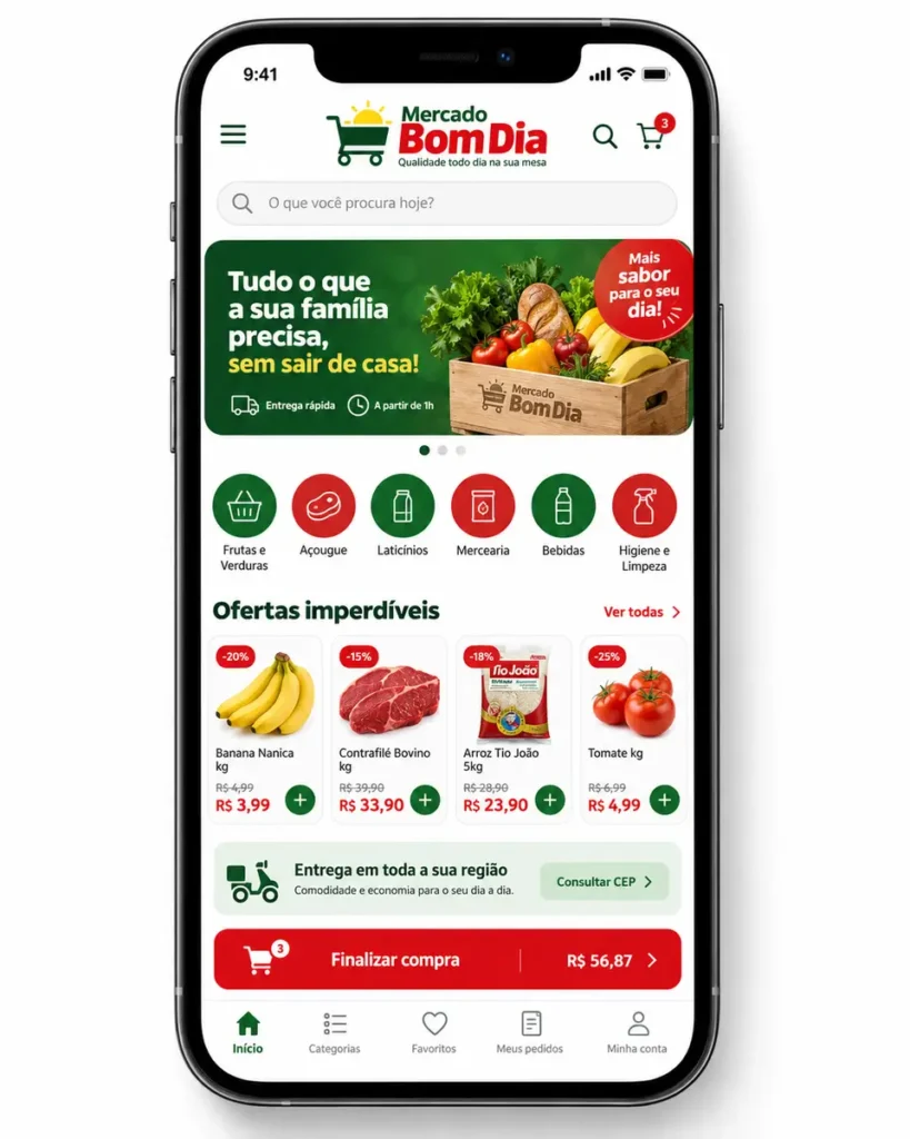 Criação de site para Supermercado Online Profissional