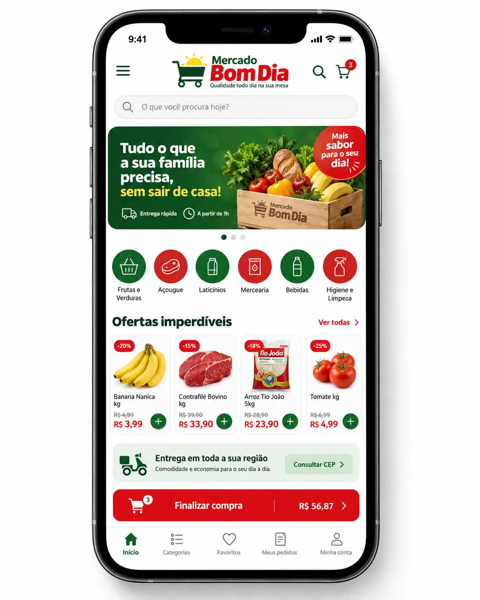 Criação de site para Supermercado Online Profissional
