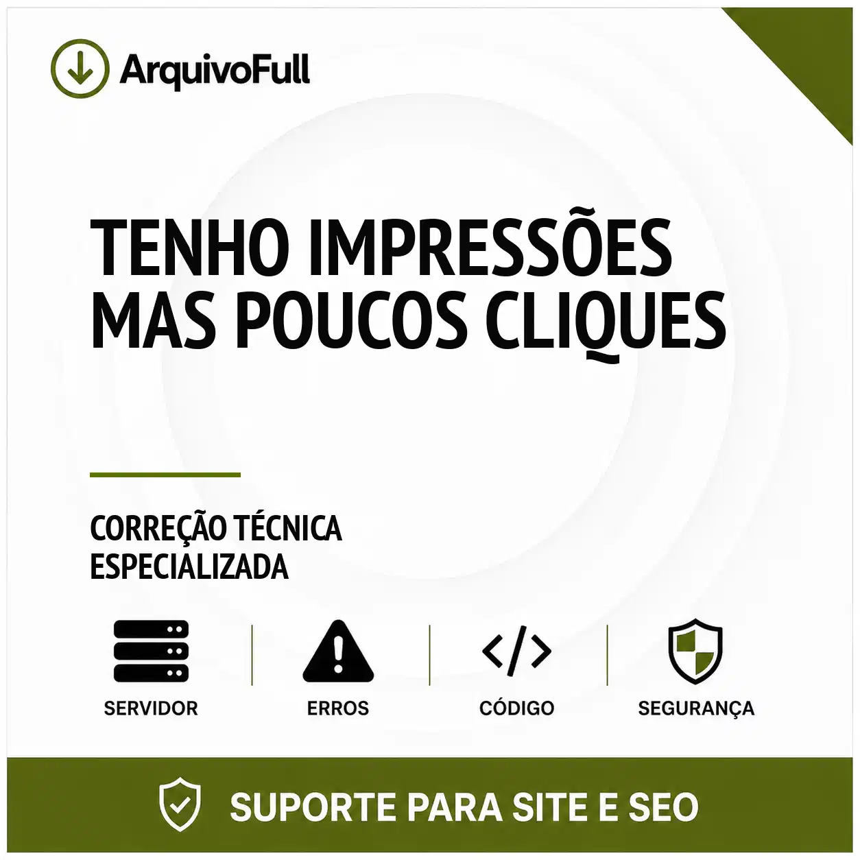 Suporte profissional para tenho Impressões Mas Poucos Cliques