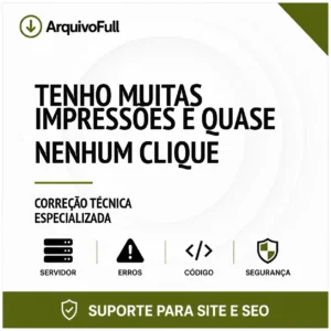 Suporte profissional para tenho Muitas Impressões e Quase Nenhum Clique