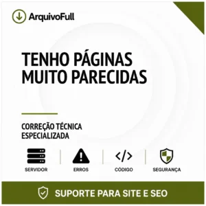 Suporte profissional para tenho Páginas Muito Parecidas