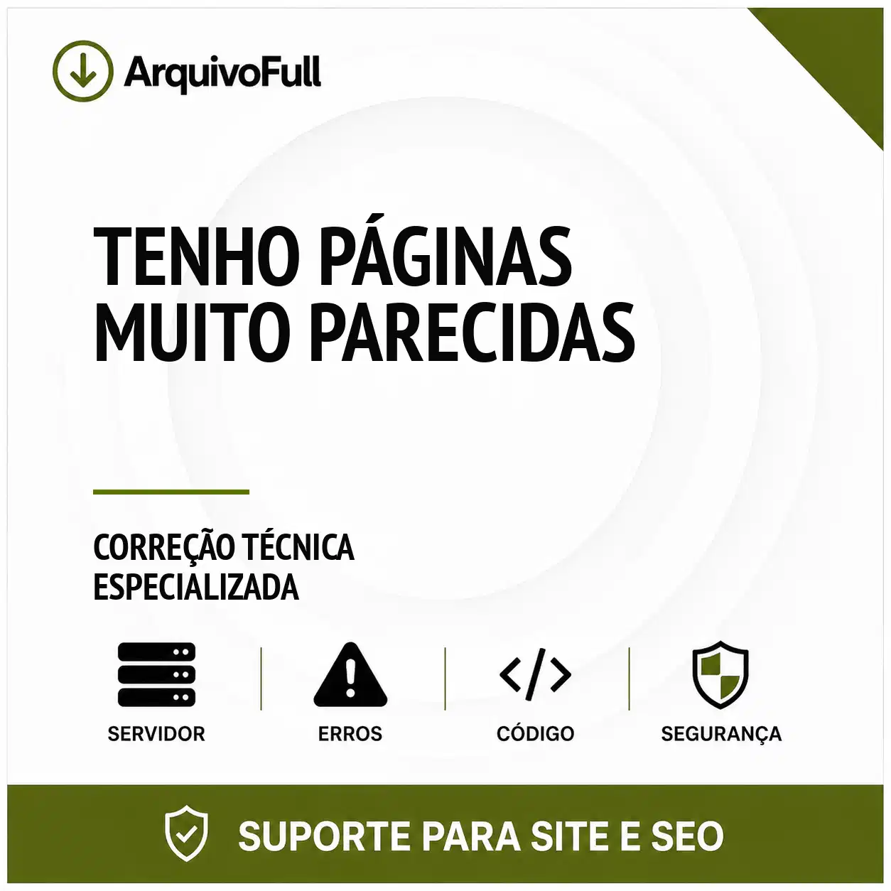 Suporte profissional para tenho Páginas Muito Parecidas