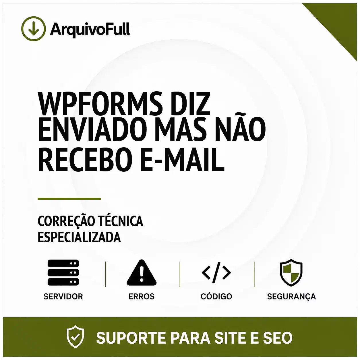 Suporte profissional para wPForms Diz Enviado Mas Não Recebo e-mail