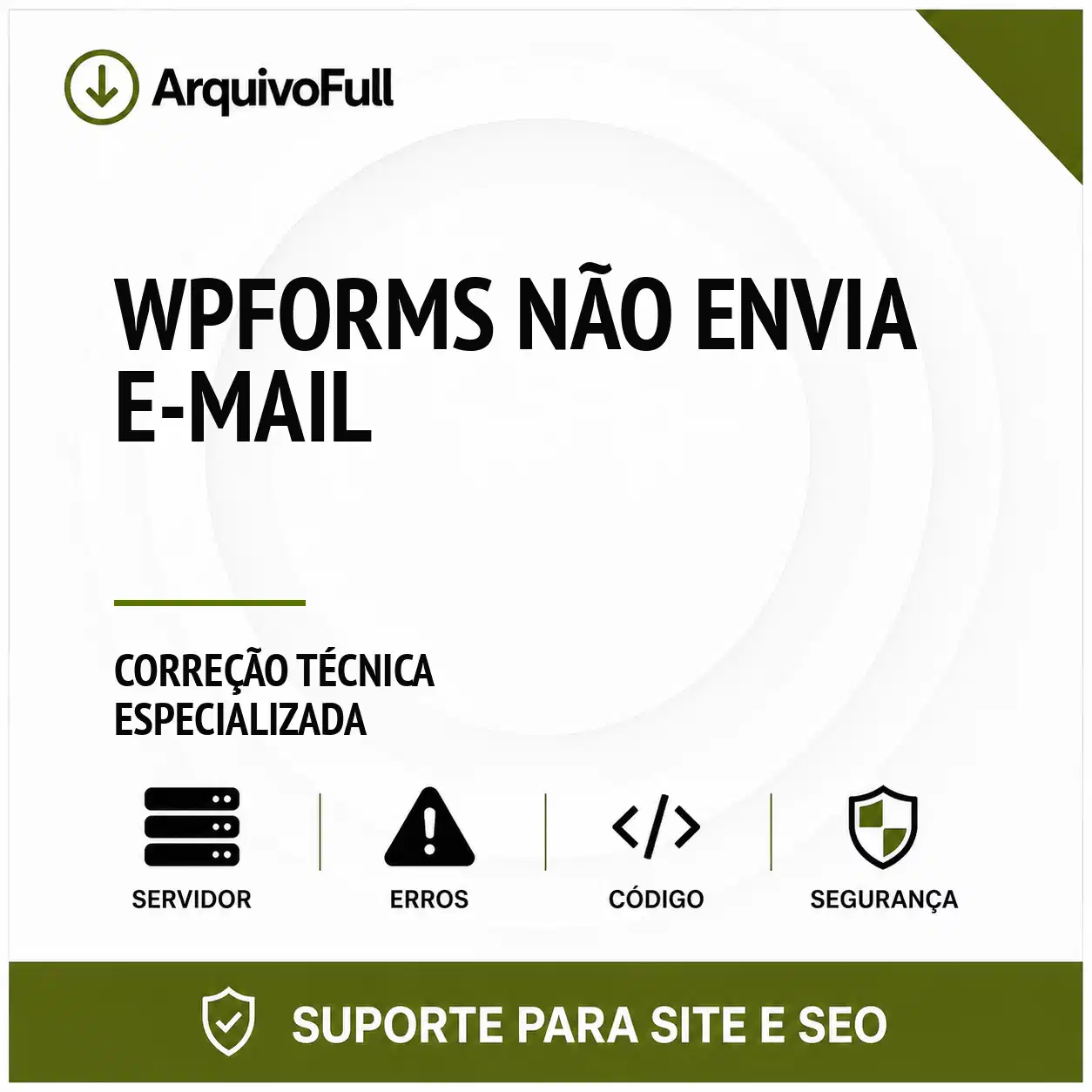 Suporte profissional para wPForms Não Envia e-mail