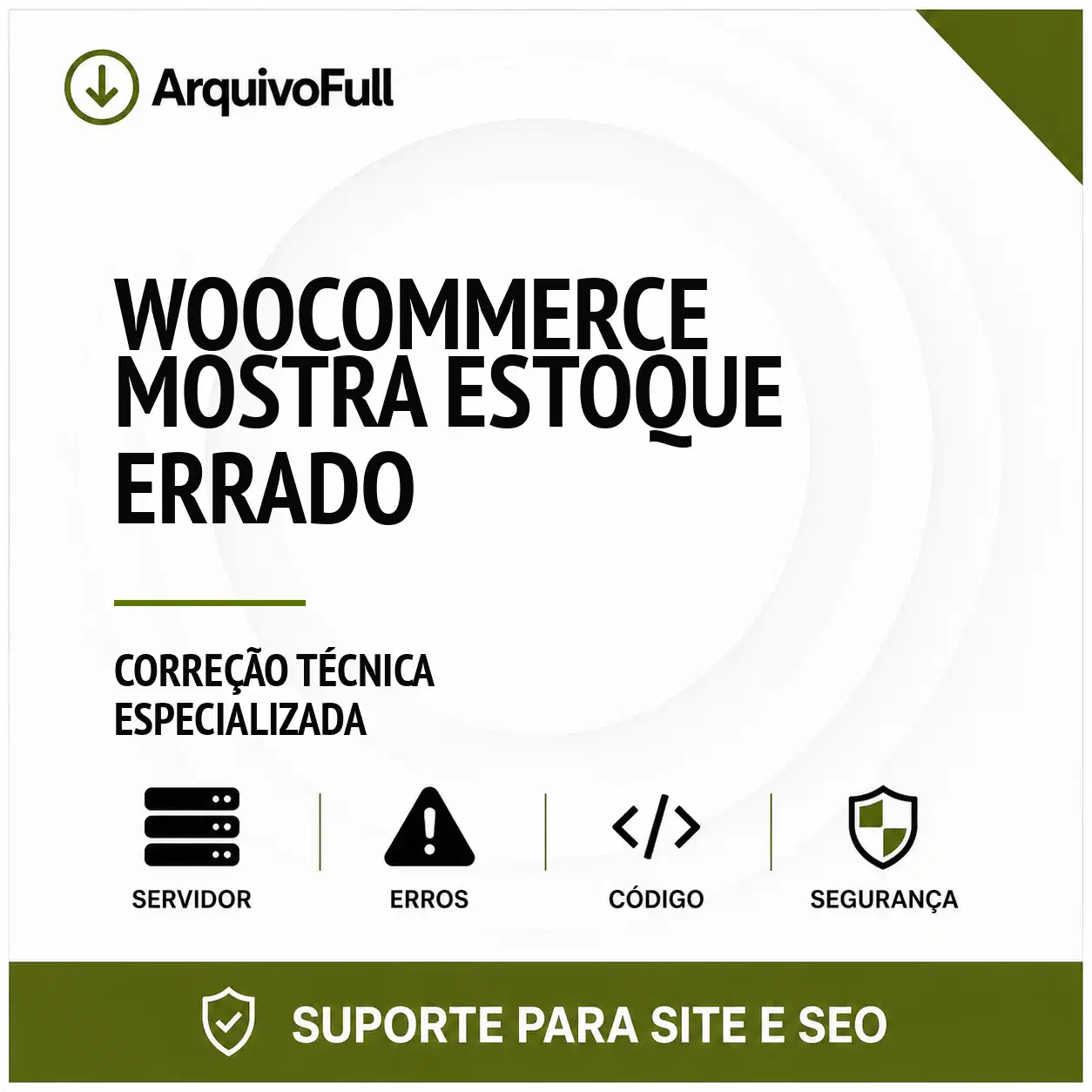 Suporte profissional para wooCommerce Mostra Estoque Errado
