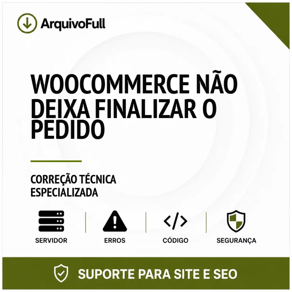 Suporte profissional para wooCommerce Não Deixa Finalizar o Pedido