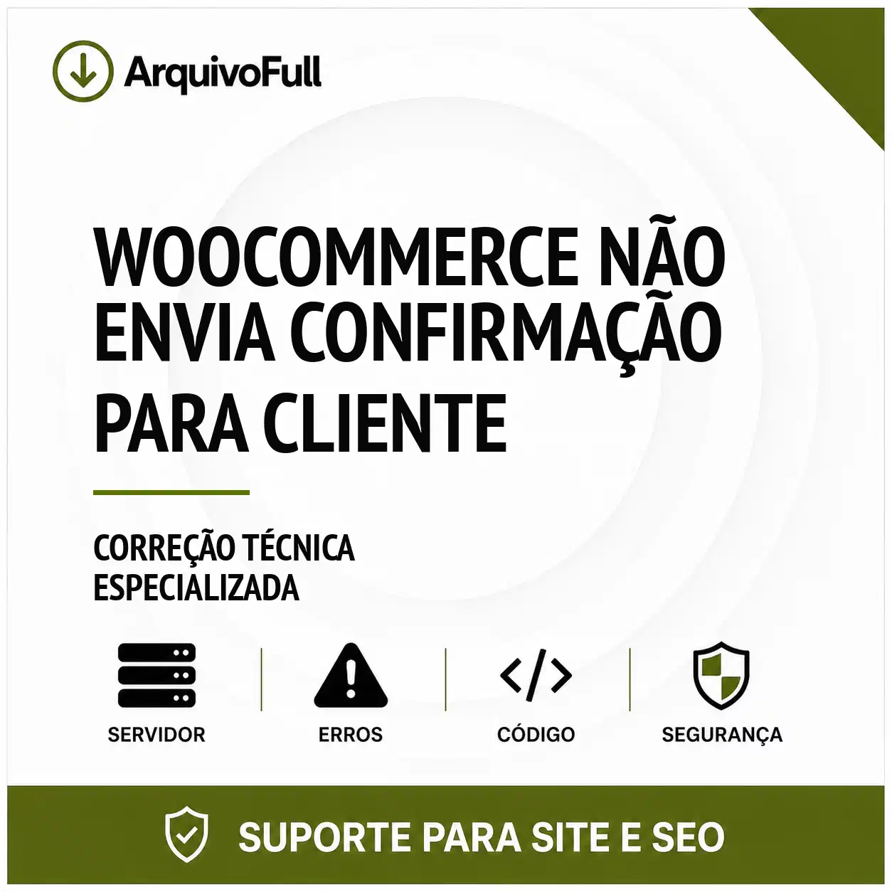 Suporte profissional para wooCommerce Não Envia Confirmação para Cliente