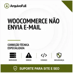 Suporte profissional para wooCommerce Não Envia e-mail