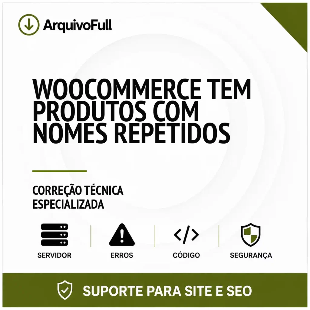 Suporte profissional para wooCommerce Tem Produtos com Nomes Repetidos