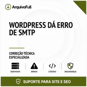 Suporte profissional para wordPress Dá Erro de SMTP