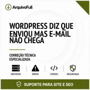 Suporte profissional para wordPress Diz que Enviou Mas e-mail Não Chega