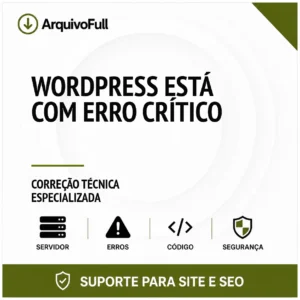 Suporte profissional para wordPress Está com Erro Crítico