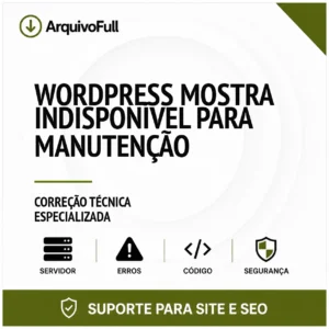 Suporte profissional para wordPress Mostra Indisponível para Manutenção