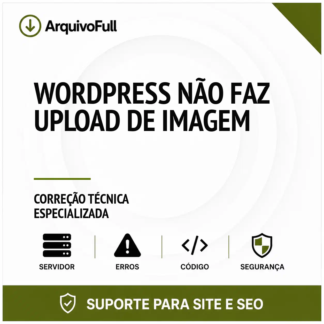 Suporte profissional para wordPress Não Faz Upload de Imagem