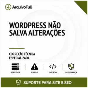 Suporte profissional para wordPress Não Salva Alterações