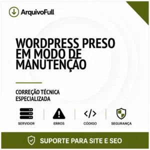 Suporte profissional para wordPress Preso em Modo de Manutenção