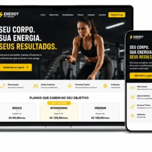 Academia Fitness Criação de Site e Desenvolvimento de Site