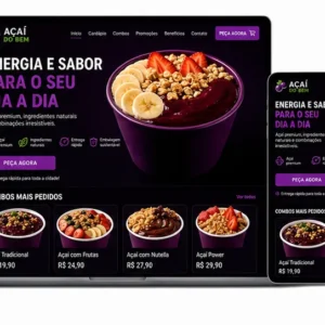 Criação de site para Açaíteria