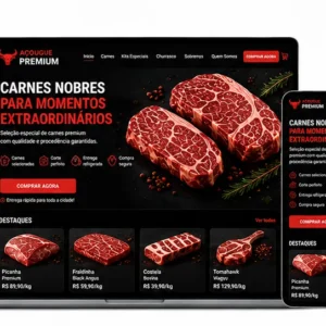 Criação de site para Açougue Premium