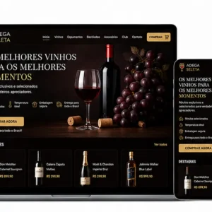 Criação de site para Adega e Vinhos