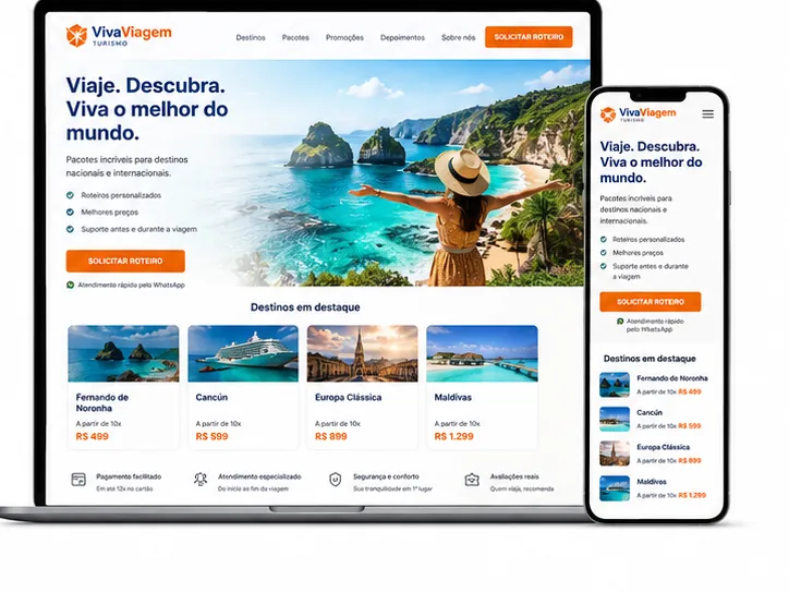 Criação de site para Agência de Turismo e Viagens