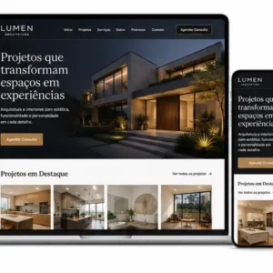 Criação de site para Arquitetura de Interiores