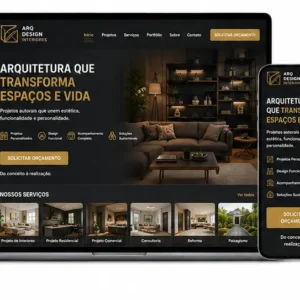 Criação de site para Arquitetura e Design de Interiores