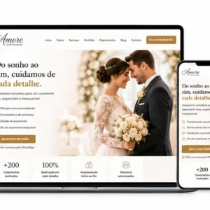 Criação de site para Assessoria de Casamento